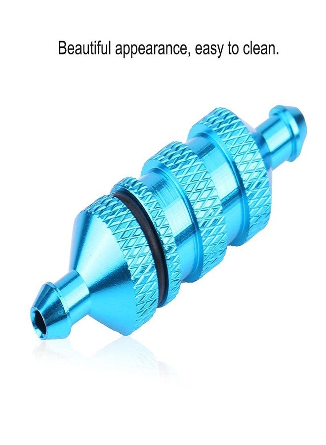 equlup RC Oil Fuel Filter, HSP Alloy Aluminum Oil Nitro Fuel Filter Accessory Replacement Outdoor Exterior Spare Part for 1/8 1/10 Scale RC Model Car (Blue) - Image 4